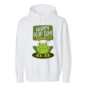 Funny Frog Lover Hoppy Leap Day February 29 Gift Garment-Dyed Fleece Hoodie