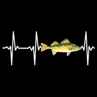 Fish Fishing Lovers Walleye Heartbeat For Freshwater Gift Tall T-Shirt