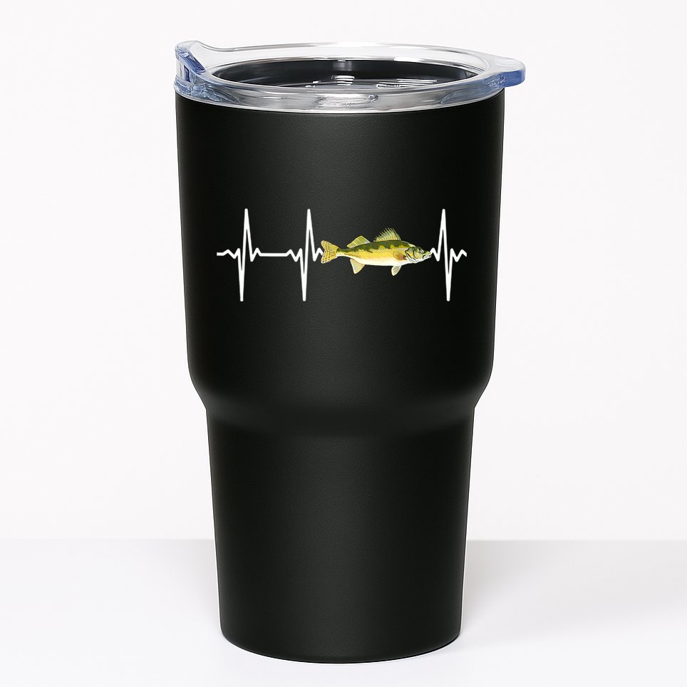 Fish Fishing Lovers Walleye Heartbeat For Freshwater Gift Tumbler