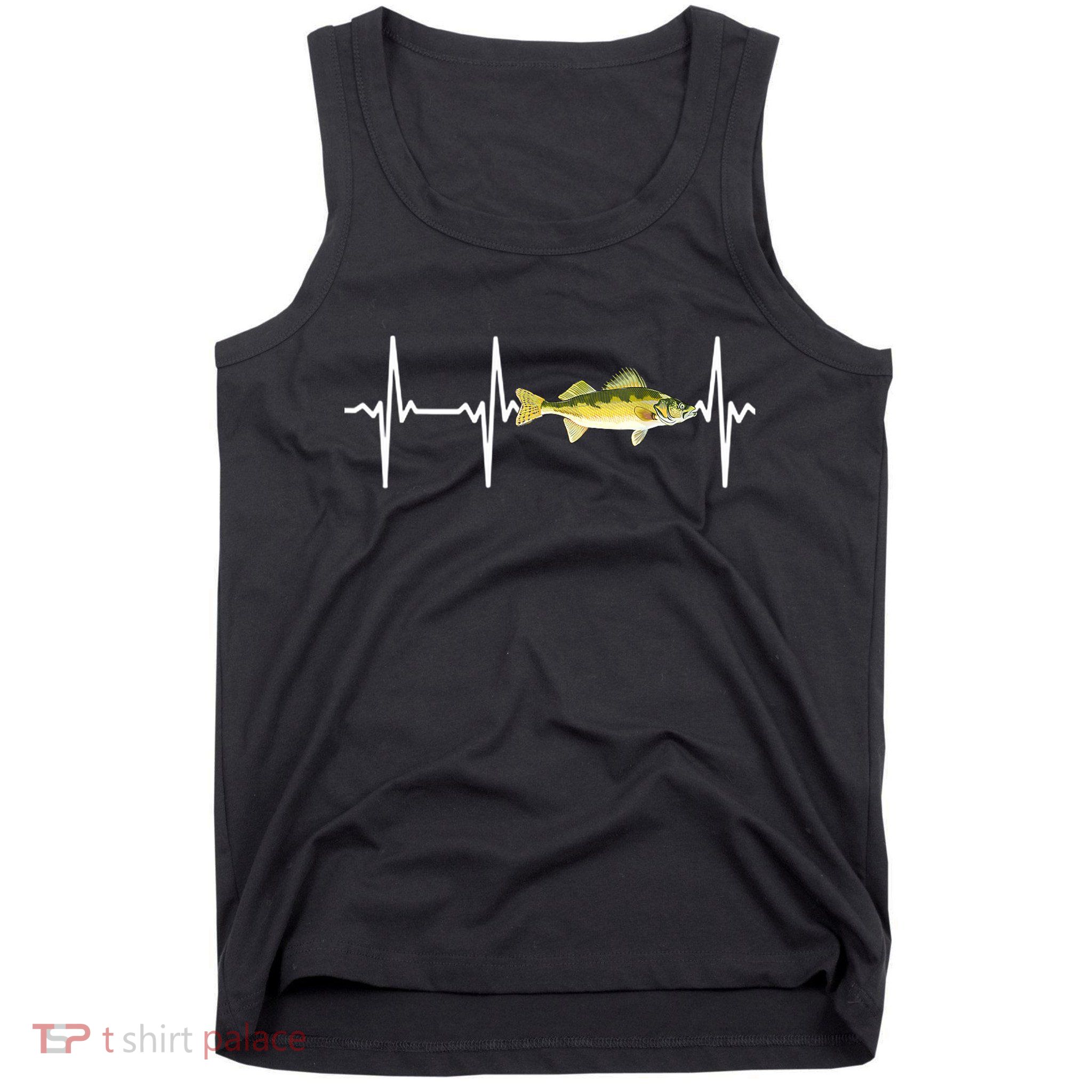 Fish Fishing Lovers Walleye Heartbeat For Freshwater Gift Tank Top
