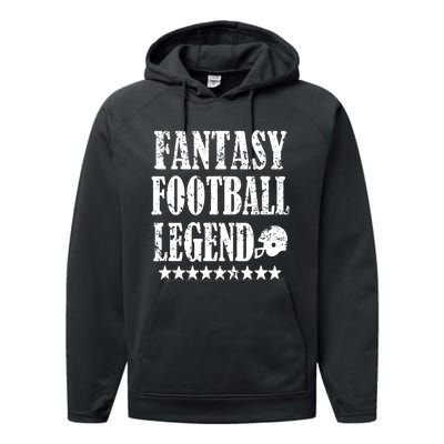 Fantasy Football Legend funny saying 's Performance Fleece Hoodie