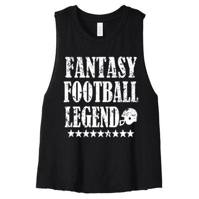 Fantasy Football Legend funny saying 's Women's Racerback Cropped Tank