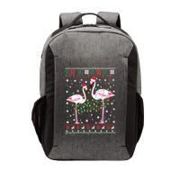 Funny Flamingo Lights Tangled Ugly Sweater Christmas Animals Vector Backpack