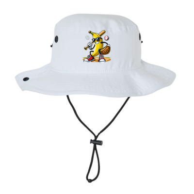 Funny Fruit Lover Banana Playing Baseball Bucket Hat