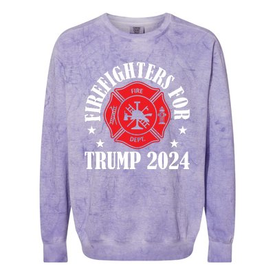 Firefighters For Leadership 2024 Emblem Colorblast Crewneck Sweatshirt