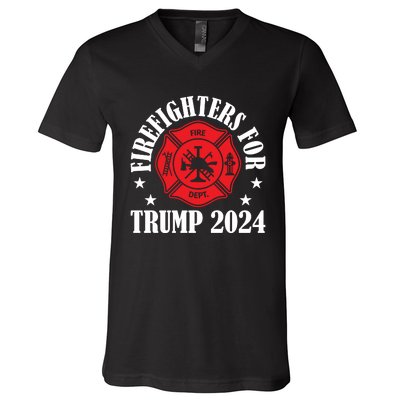 Firefighters For Leadership 2024 Emblem V-Neck T-Shirt