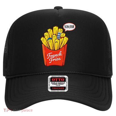 French Fries Lover Fast Food Eater  High Crown Mesh Back Trucker Hat