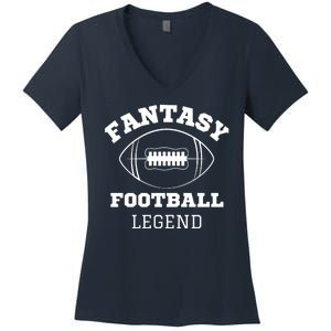 Fantasy Football Legend, Funny Fantasy Football, Fantasy Football Guru Women's V-Neck T-Shirt