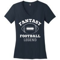 Fantasy Football Legend, Funny Fantasy Football, Fantasy Football Guru Women's V-Neck T-Shirt