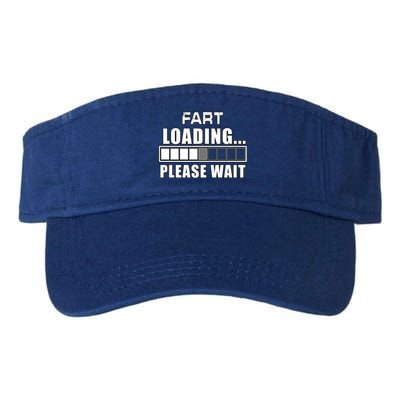 Funny Fart Loading Please Wait Fathers Day Dad Joke Gift Valucap Bio-Washed Visor