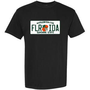 Florida Fl License Plate Classic Garment-Dyed Heavyweight T-Shirt