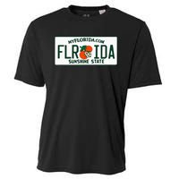 Florida Fl License Plate Classic Cooling Performance Crew T-Shirt