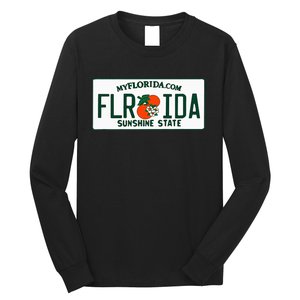 Florida Fl License Plate Classic Long Sleeve Shirt