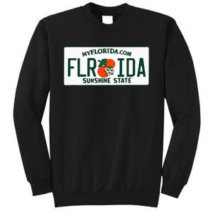 Florida Fl License Plate Classic Sweatshirt