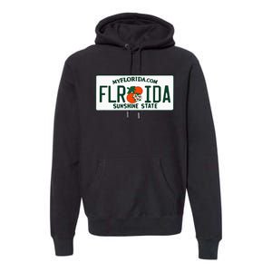 Florida Fl License Plate Classic Premium Hoodie