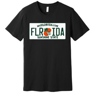 Florida Fl License Plate Classic Premium T-Shirt