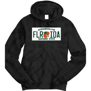 Florida Fl License Plate Classic Tie Dye Hoodie