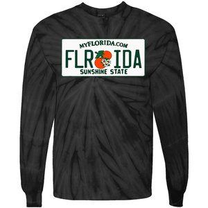 Florida Fl License Plate Classic Tie-Dye Long Sleeve Shirt