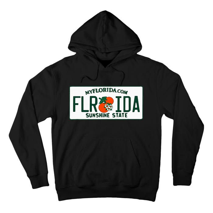 Florida Fl License Plate Classic Tall Hoodie