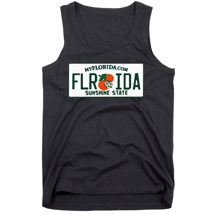 Florida Fl License Plate Classic Tank Top