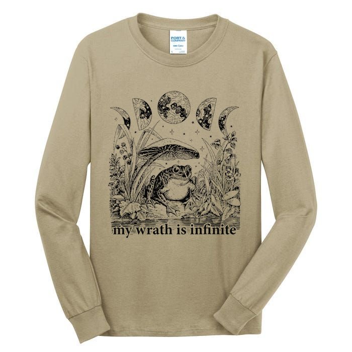 Funny Frog Meme My Wrath Is Infinite Frog Pond Tall Long Sleeve T-Shirt