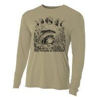 Funny Frog Meme My Wrath Is Infinite Frog Pond Cooling Performance Long Sleeve Crew