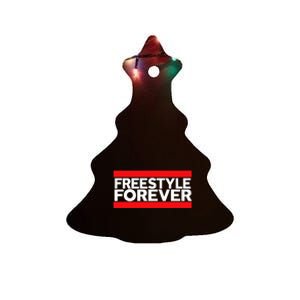 Freestyle Forever Music Fan 80s Retro Rap Style Graphic Ceramic Tree Ornament