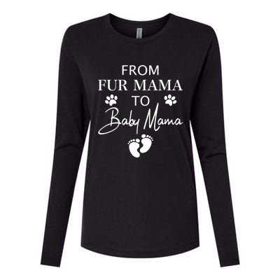 From Fur Mama To Mama Dog Cat Owner New Mom Pregnant Gift Womens Cotton Relaxed Long Sleeve T-Shirt