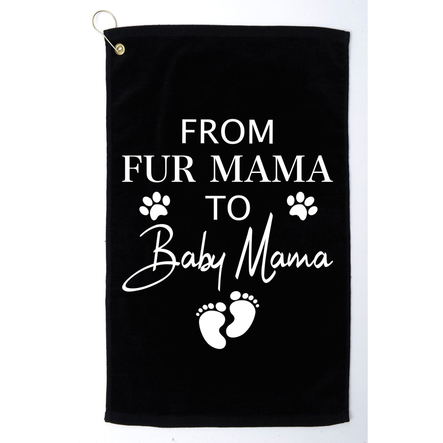 From Fur Mama To Mama Dog Cat Owner New Mom Pregnant Gift Golf Towel