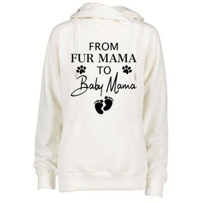 From Fur Mama To Mama Dog Cat Owner New Mom Pregnant Gift Womens Funnel Neck Pullover Hood