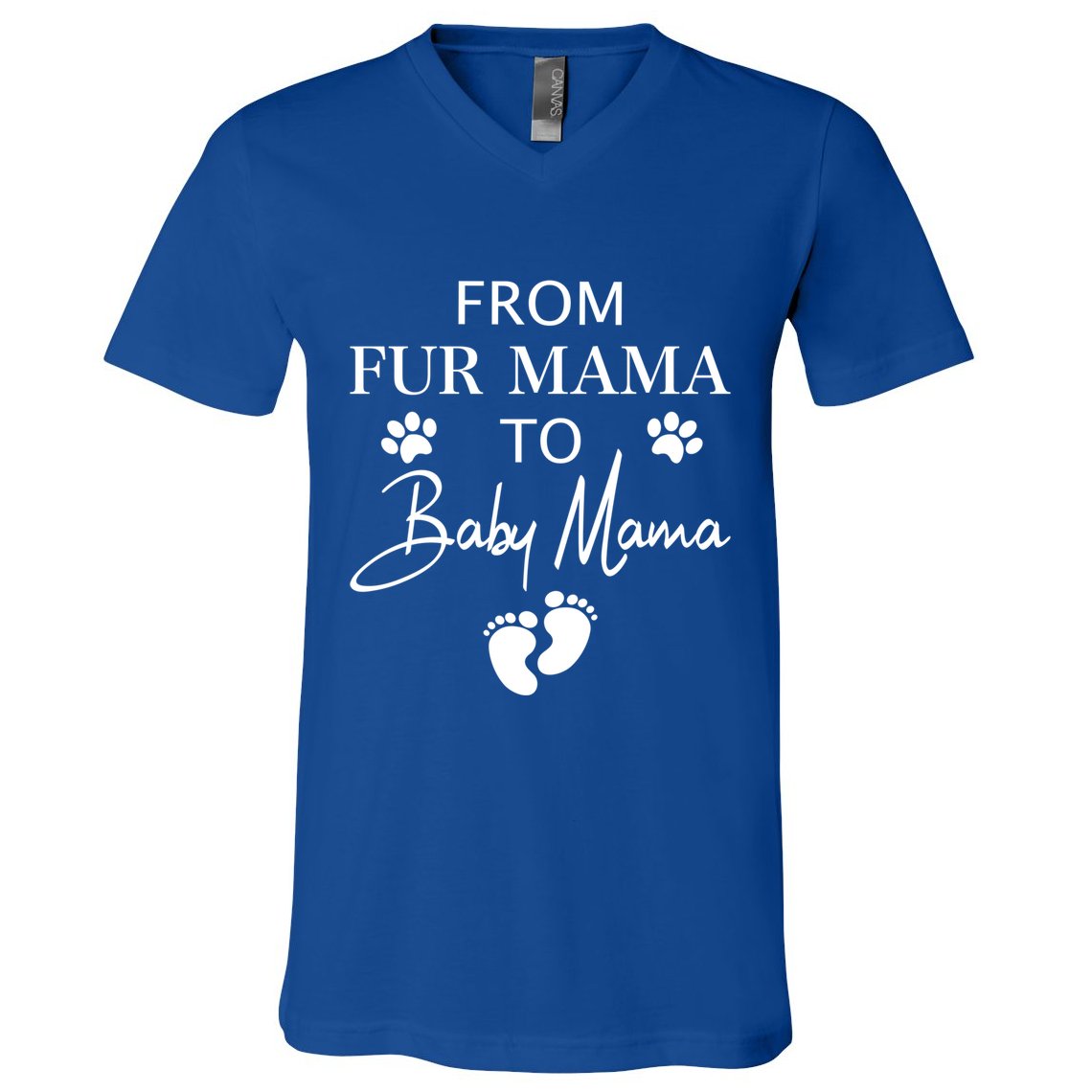 From Fur Mama To Mama Dog Cat Owner New Mom Pregnant Gift V-Neck T-Shirt