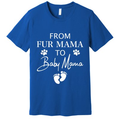 From Fur Mama To Mama Dog Cat Owner New Mom Pregnant Gift Premium T-Shirt