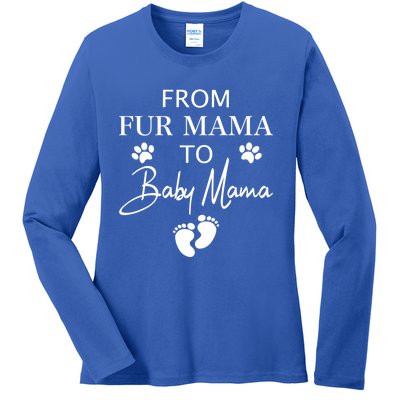 From Fur Mama To Mama Dog Cat Owner New Mom Pregnant Gift Ladies Long Sleeve Shirt