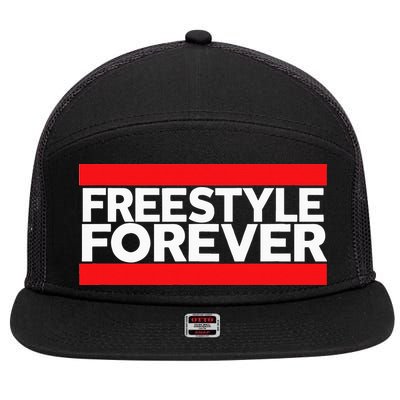Freestyle Forever Music Fan 80s Retro Rap Style Graphic 7 Panel Mesh Trucker Snapback Hat