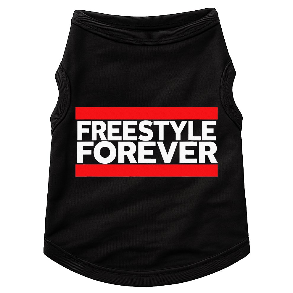 Freestyle Forever Music Fan 80s Retro Rap Style Graphic Doggie Tank