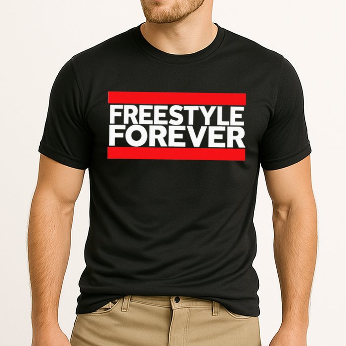 Freestyle Forever Music Fan 80s Retro Rap Style Graphic Cooling Performance Crew T-Shirt