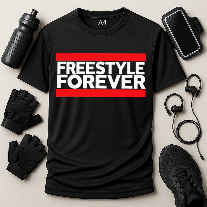 Freestyle Forever Music Fan 80s Retro Rap Style Graphic Cooling Performance Crew T-Shirt