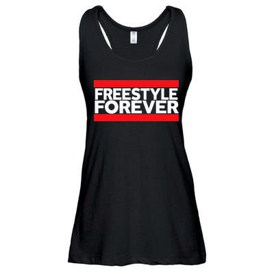 Freestyle Forever Music Fan 80s Retro Rap Style Graphic Ladies Essential Flowy Tank