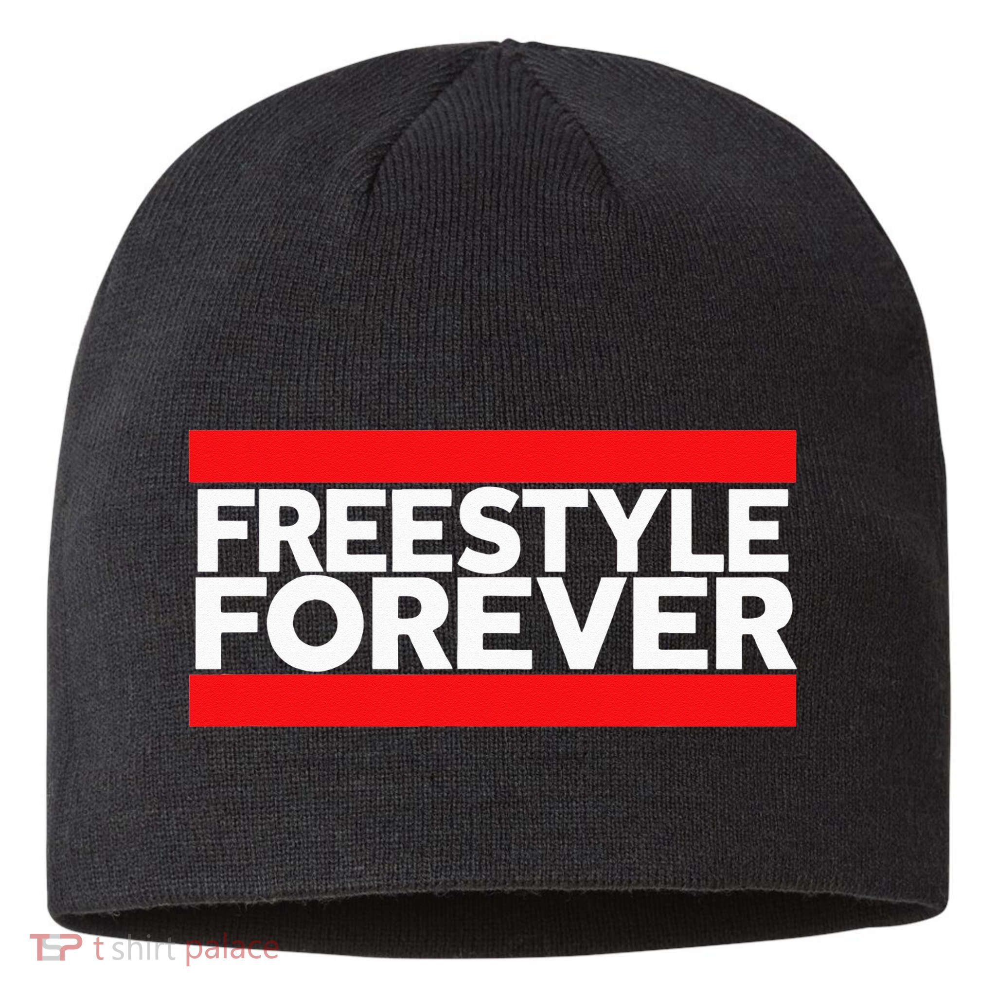 Freestyle Forever Music Fan 80s Retro Rap Style Graphic Sustainable Beanie