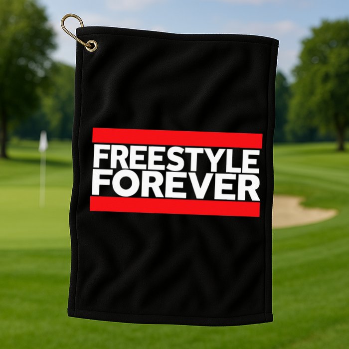 Freestyle Forever Music Fan 80s Retro Rap Style Graphic Golf Towel