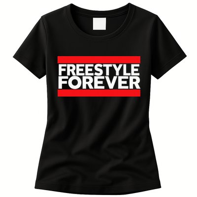 Freestyle Forever Music Fan 80s Retro Rap Style Graphic Womens T-Shirt