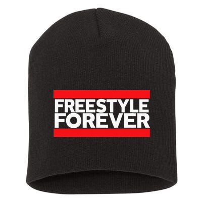 Freestyle Forever Music Fan 80s Retro Rap Style Graphic Short Acrylic Beanie