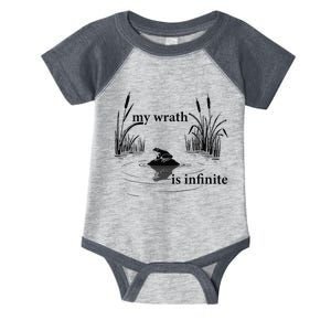 Funny Frog Meme My Wrath Is Infinite Frog Pond Infant Baby Jersey Bodysuit