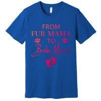 From Fur Mama To Mama Dog Cat Owner New Mom Pregnant Gift Premium T-Shirt