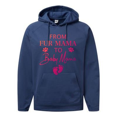 From Fur Mama To Mama Dog Cat Owner New Mom Pregnant Gift Performance Fleece Hoodie