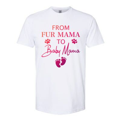 From Fur Mama To Mama Dog Cat Owner New Mom Pregnant Gift Softstyle CVC T-Shirt