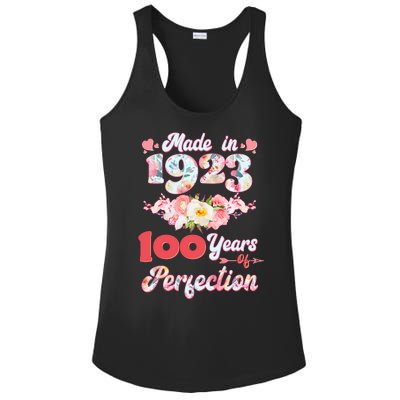 Flower Floral Made In 1923 100 Years Of Perfection Ladies PosiCharge Competitor Racerback Tank