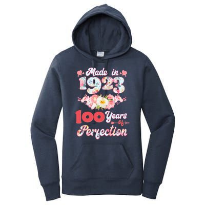 Flower Floral Made In 1923 100 Years Of Perfection Women's Pullover Hoodie