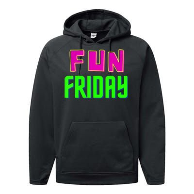 Fun Friday Motivational Positive Performance Fleece Hoodie