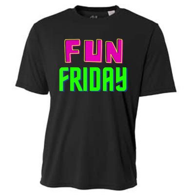 Fun Friday Motivational Positive Cooling Performance Crew T-Shirt